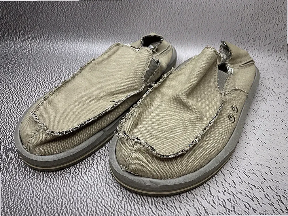 Sanuk Herren Vagabond St Hanf Grün Khaki Schuhe Größe US 12 UK 11 EU 45