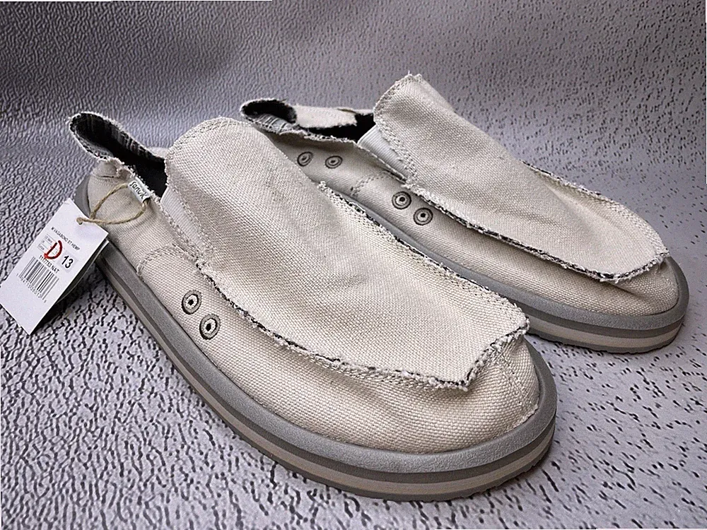 Sanuk Herren Vagabond St Hemp Beige Schuhe Größe US 13 UK 12 EU 46