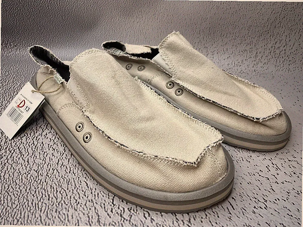 Sanuk Herren Vagabond St Hemp Beige Schuhe Größe US 13 UK 12 EU 46