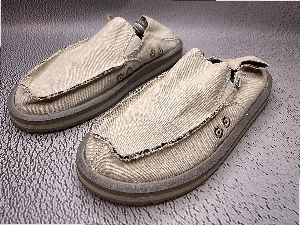 Sanuk Herren Vagabond St Hemp Beige Schuhe Größe US 7 UK 6 EU 40