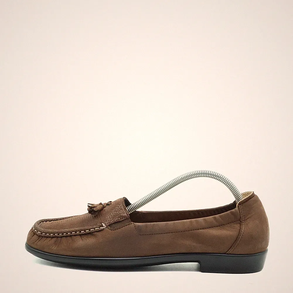 SAS Damen Loafer Braun Wildleder Bequem EU 40.5