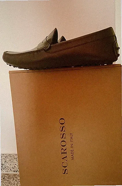 Scarosso - Handgefertigte Fahrer-Pennyloafer Dunkelbraun Gr. 42 Top Zustand