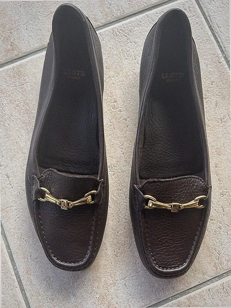 Schöne Leder Mokassin Loafer Dunkelbraun Von Lloyd Größe 39