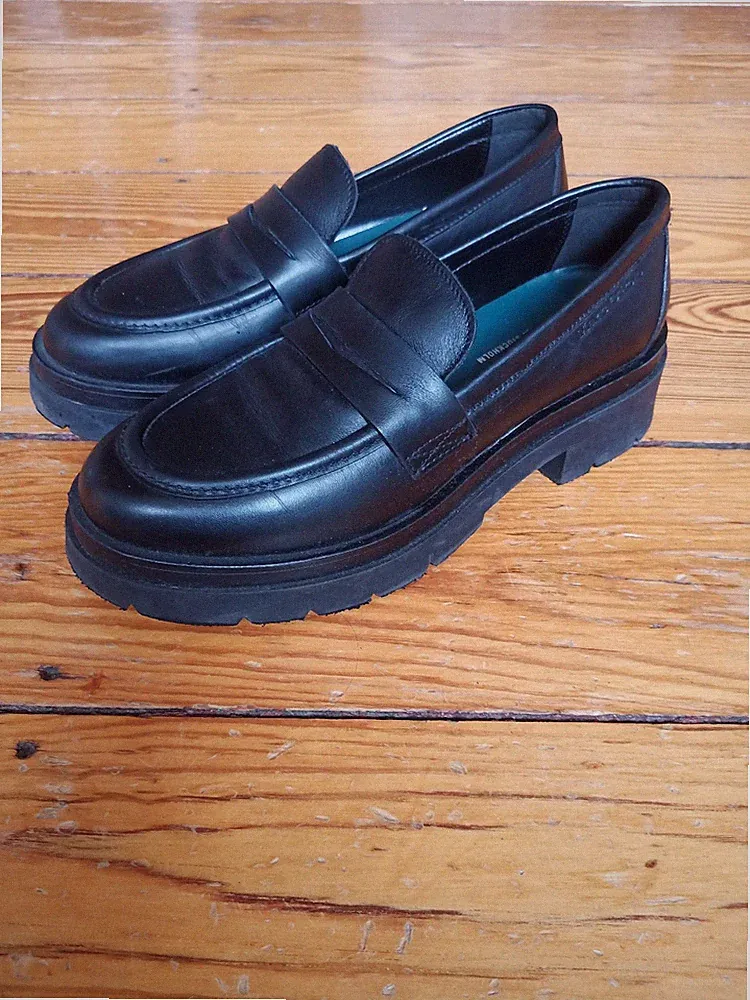 Schöne schwarze Leder-Loafer von Marc O'Polo Größe 38/39 Filippa 10a