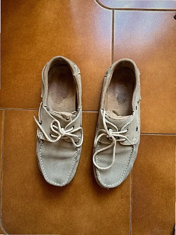 SCHUHE BOOTSHALBSCHUHE 43 SUPERGA SOMMER BEIGE WILDLEDER SCHNÜRER ESPADRILLES