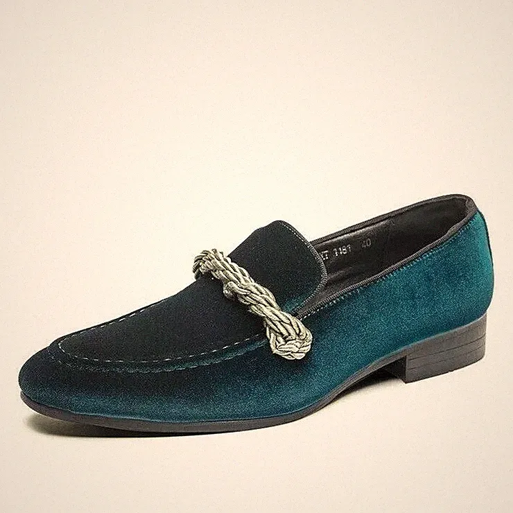 Schuhe Halbschuhe Herren Grün Oxford Polnisch Slipper Kunstleder 4058