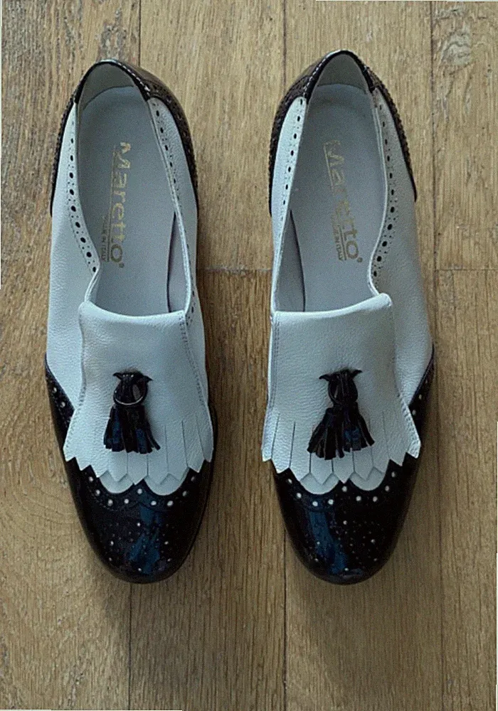 Schuhe Halbschuhe Slipper Damen Leder Made in Italy Maretto Lederschuhe Loafer