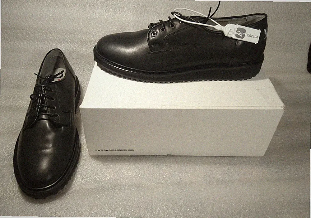 Schuhe Halbschuhe WISE MORT X SWEAR Herren Schwarz Black -(Ref-M002) - Gr. 45 Neu