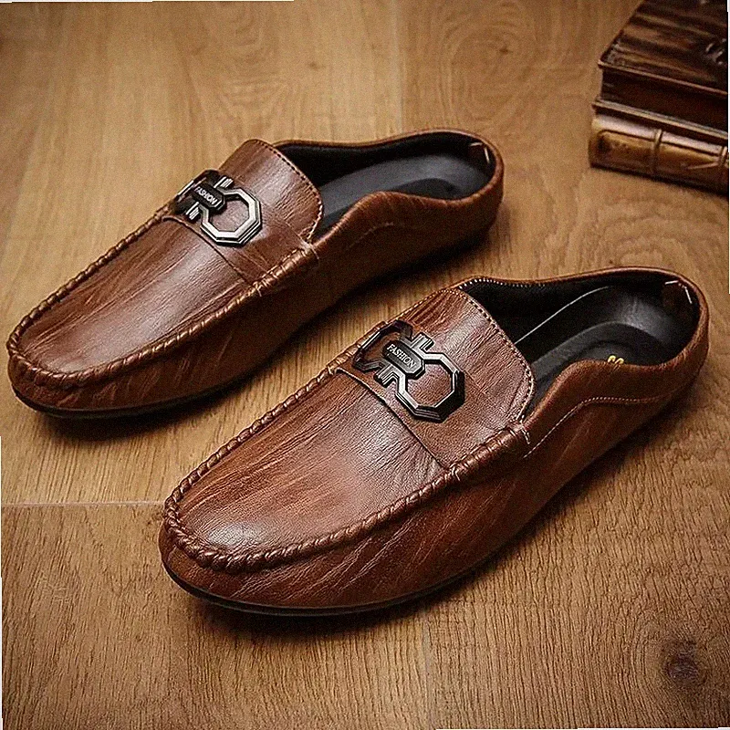 Schuhe Hausschuhe Halbschuhe Herren einfarbig bequem Fashion Kunstleder 16464