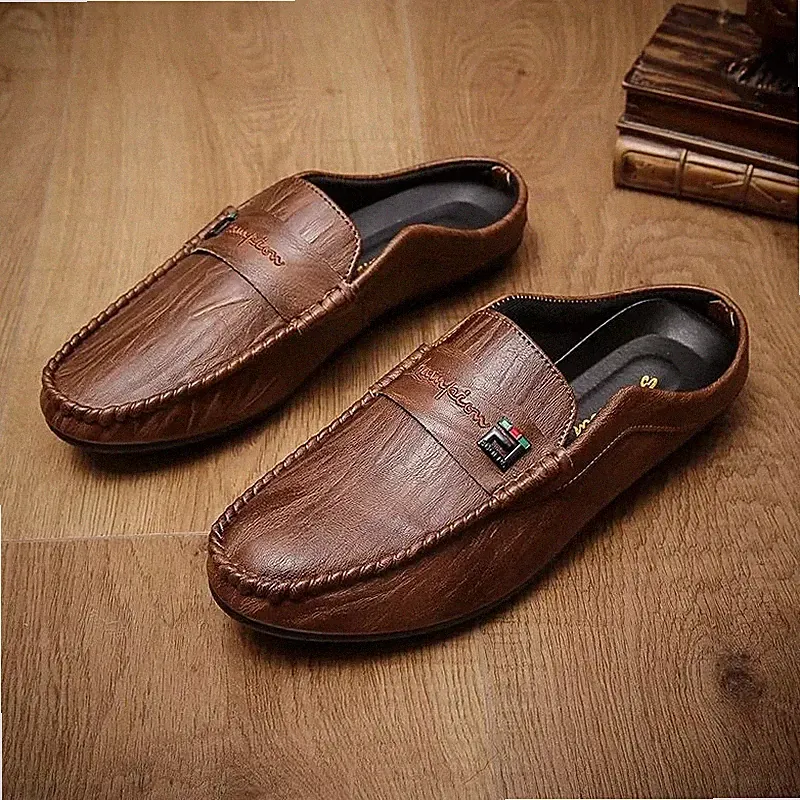 Schuhe Hausschuhe Halbschuhe Herren einfarbig bequem Fashion Kunstleder 27377