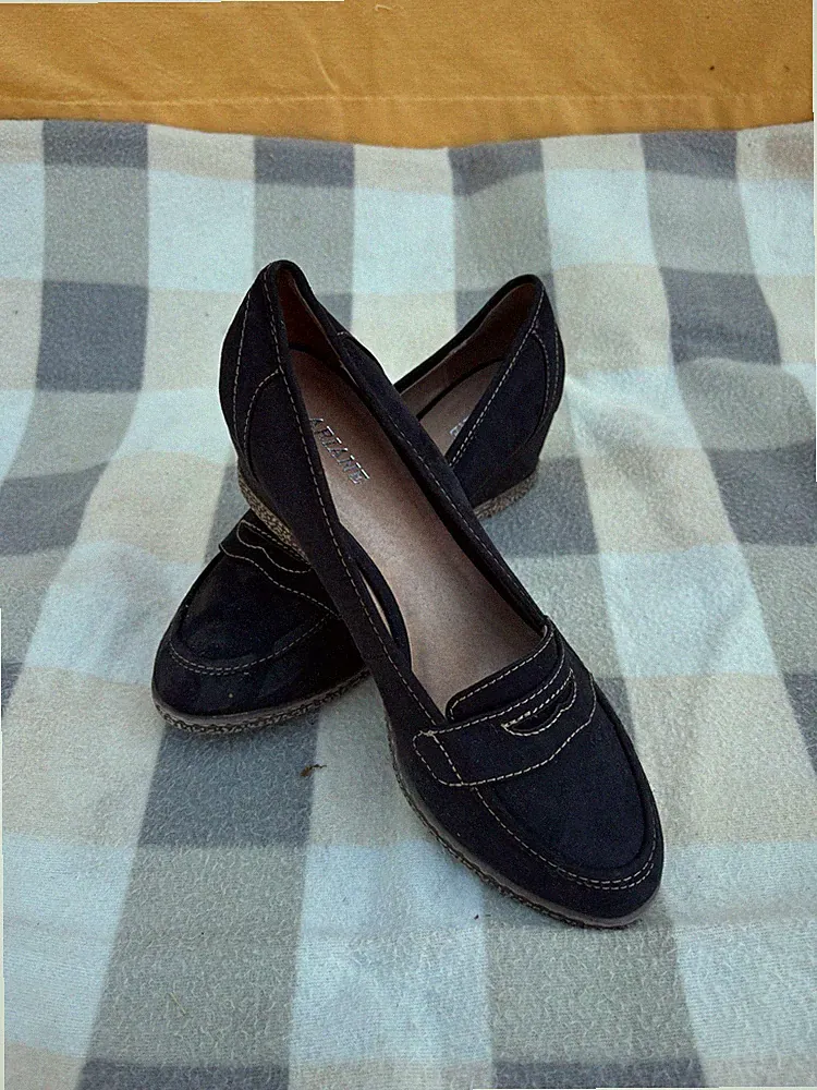 Schuhe Wildleder Loafer schwarz, Marke: Ariane, Größe: 38