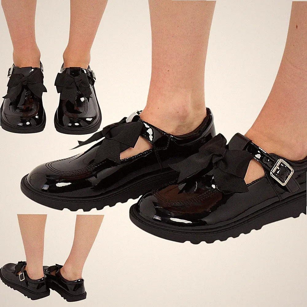 Schulschuhe Mary Jane Flats für die Schule, Freizeit Arbeitsschuhe mit Komfort