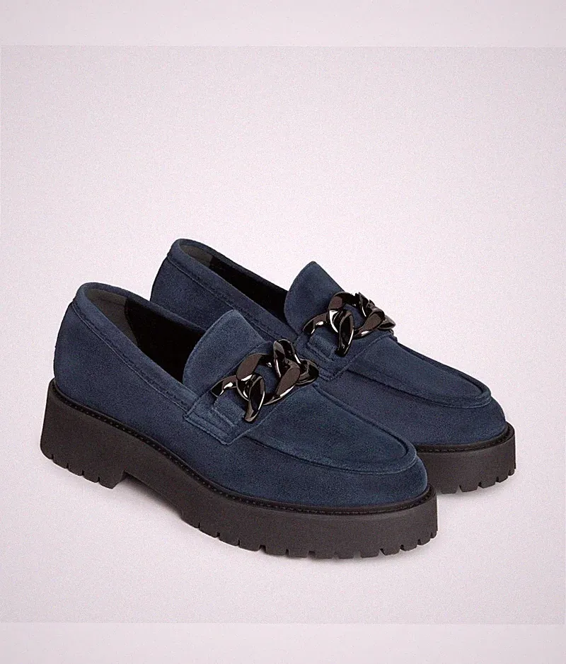 SCHWARZE GÄRTEN Größe 36. Damen Halbschuh Wildleder Blau.