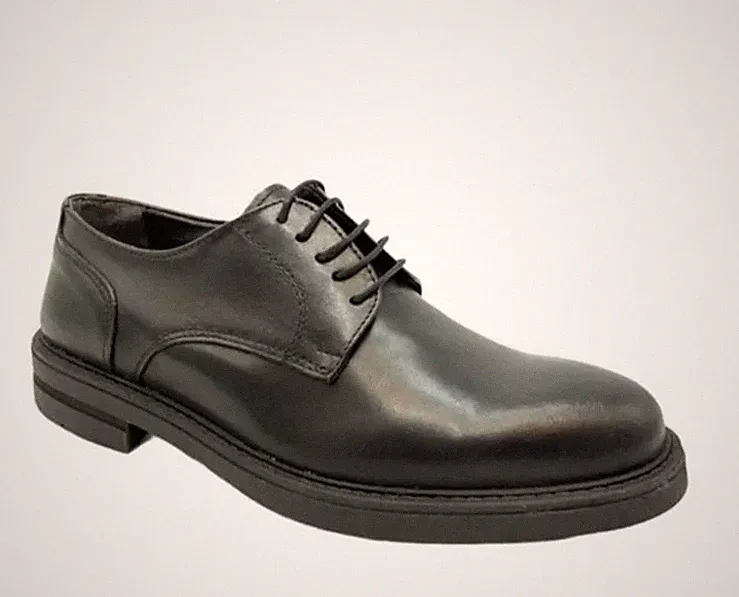 Schwarze Herren Schnürschuhe/Halbschuhe aus echtem Leder mit Schnürung