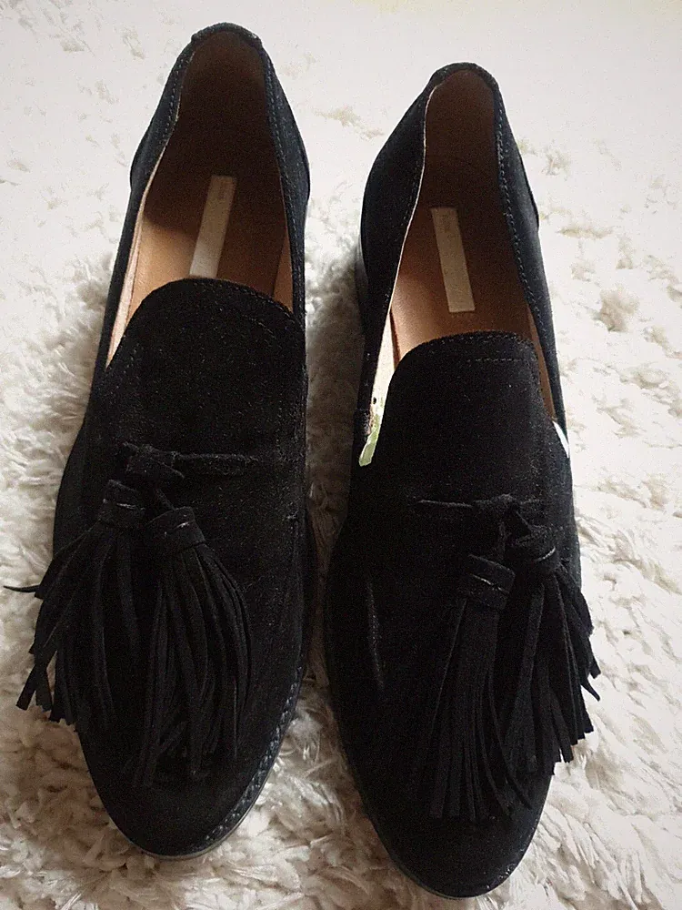Schwarz Wildleder-Loafer