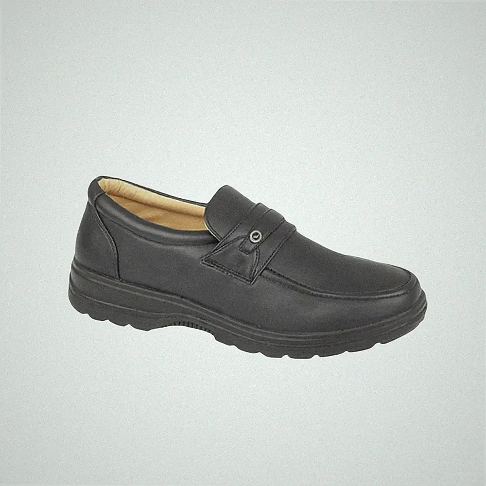 Scimitar M825 Herren Slipper Komfort Schwarz Halbschuhe