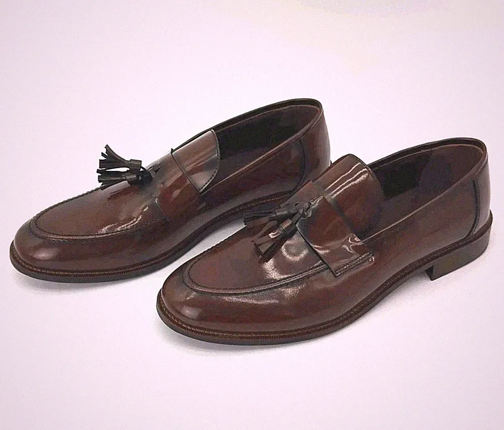SEAL make Elegance Herren Loafer Braun Gr 44 Lederoptik Slipper Business Schuhe