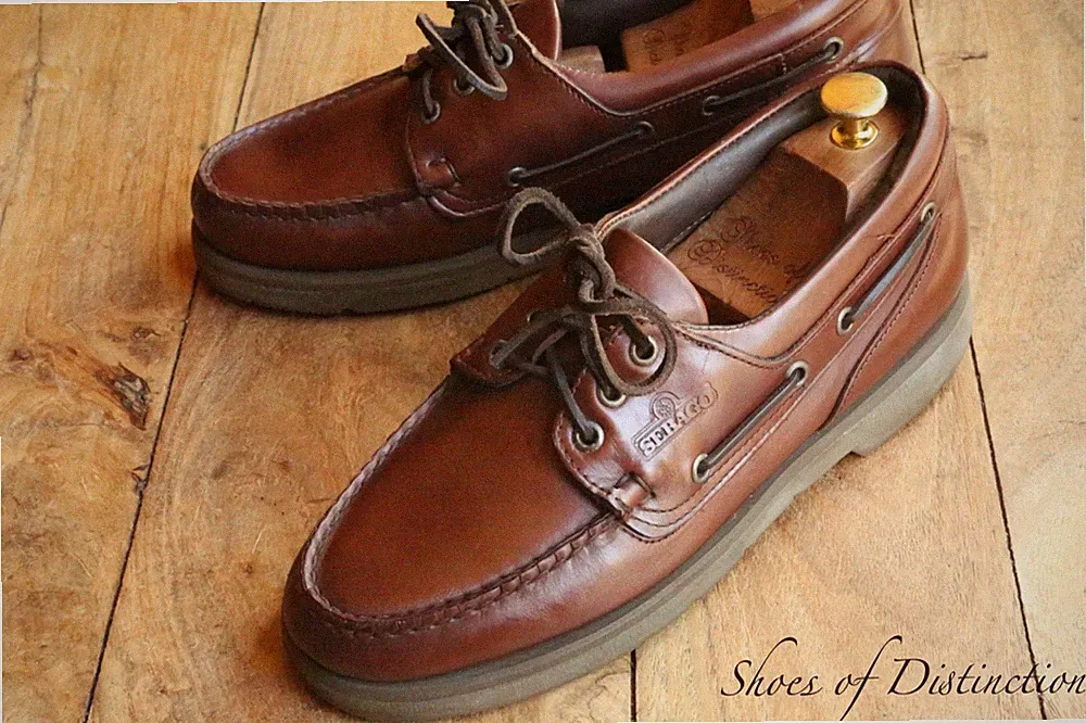 Sebago Braun Leder Boot Deck Halbschuhe Schuhe Herren UK 7,5 US 8 EU 41,5