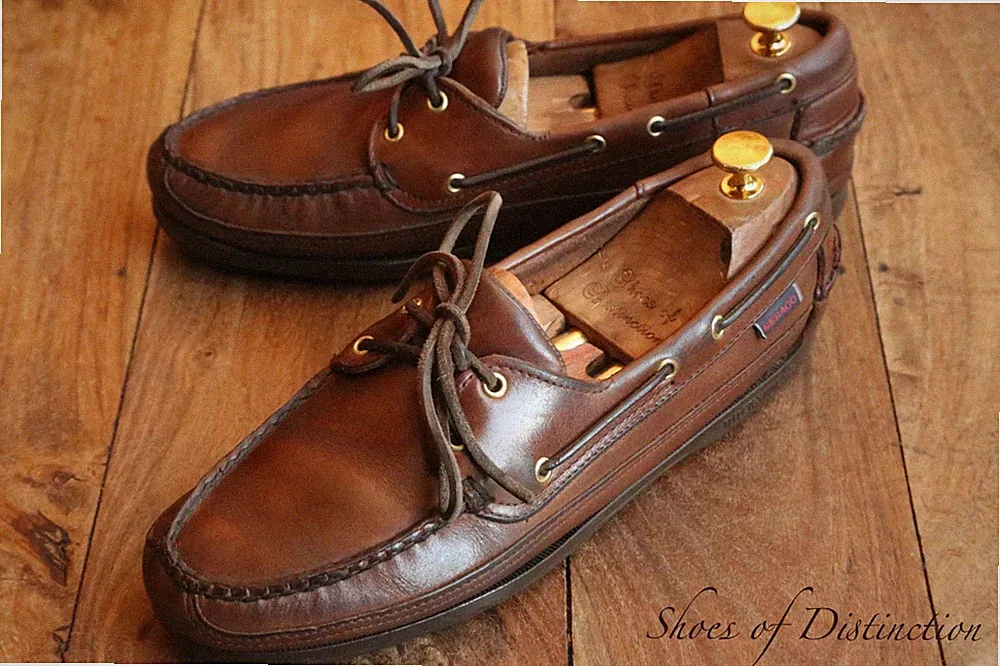Sebago Braun Leder Boot Deck Halbschuhe Schuhe Herren UK 8 US 8,5 EU 42