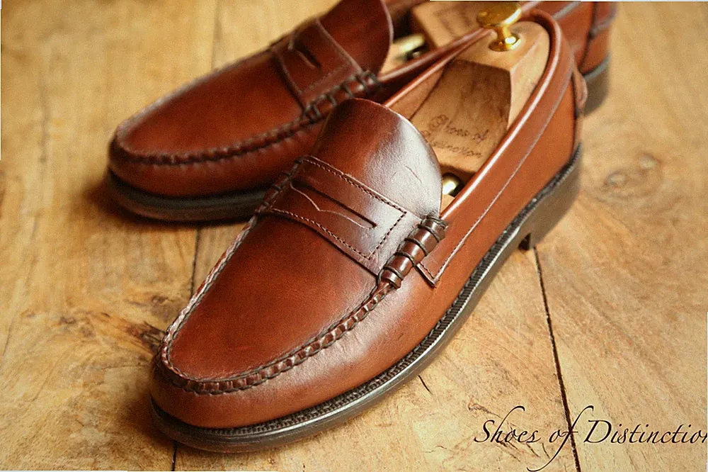 Sebago Braun Leder Penny Boat Deck Halbschuhe Schuhe Herren UK 8 E US 8,5 EU 42