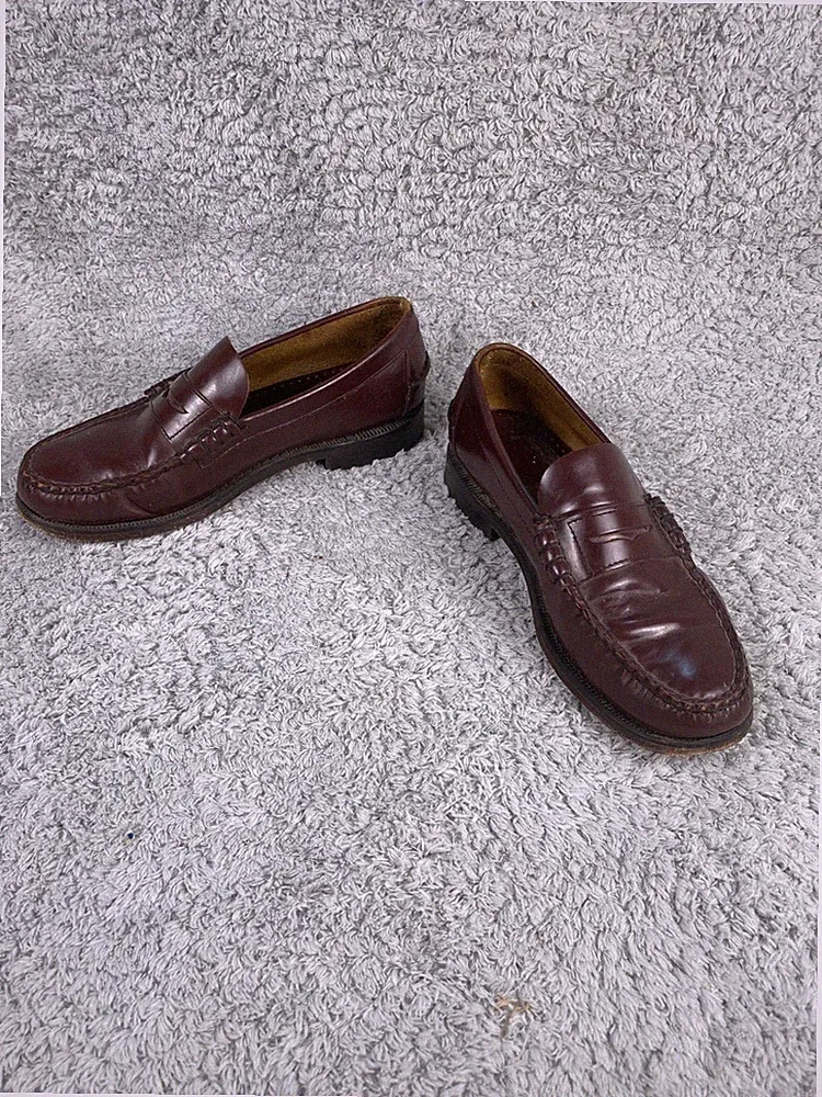 Sebago Classic Dan Halbschuhe - Gr. 40 - 100% Leder bordeauxrot braun
