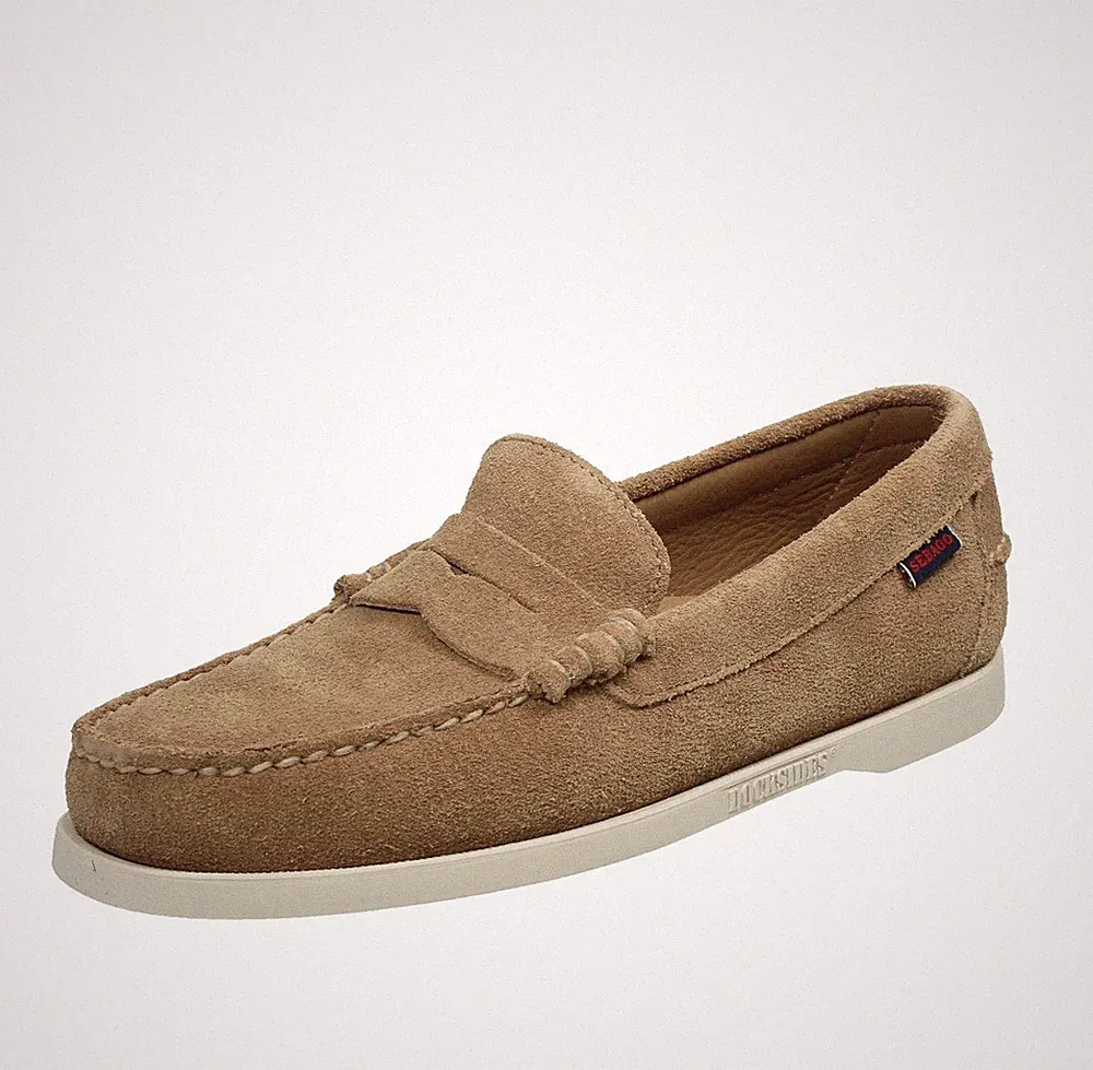 Sebago Dan Boat Flesh Out - Sand Wildleder Halbschuhe - Größe 41,5 [8 US 26,5cm