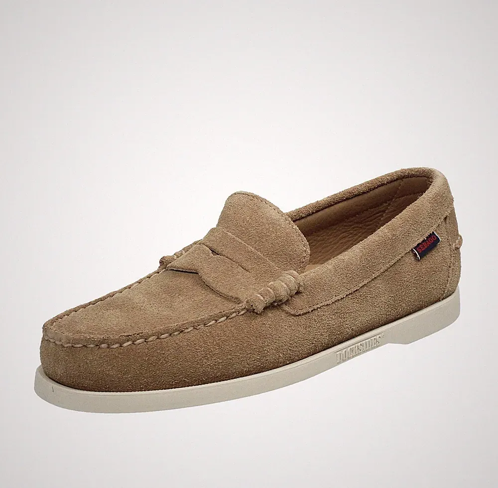Sebago Dan Boat Flesh Out - Sand Wildleder Halbschuhe - Größe 41 [7,5 US 26cm]