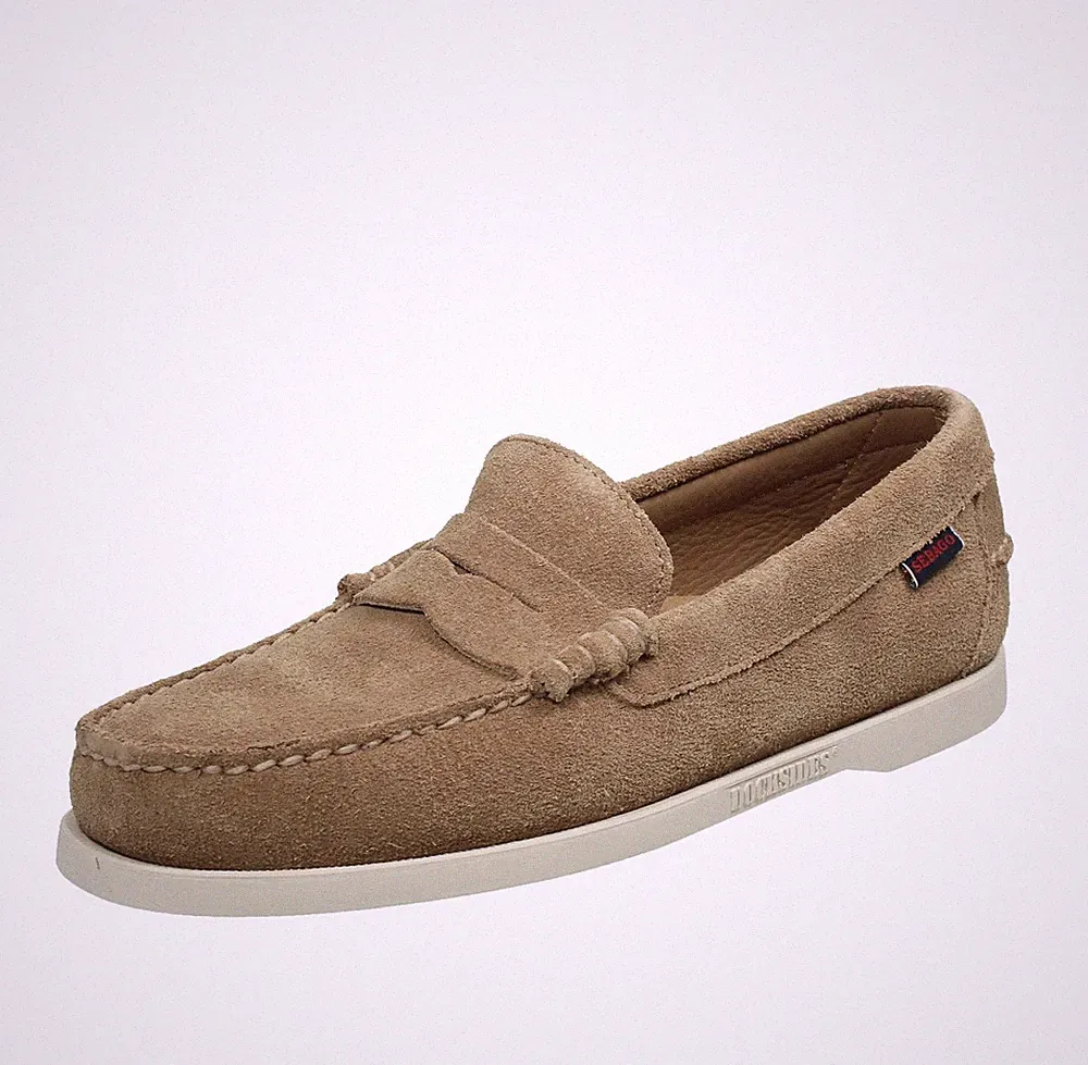 Sebago Dan Boat Flesh Out - Wildleder Halbschuhe Sand - Herren Schuhe Halbschuhe