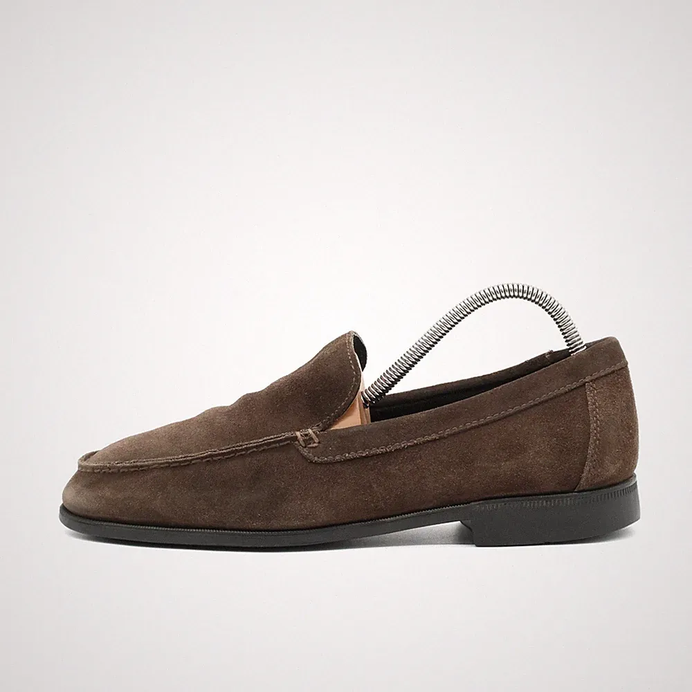 Sebago Herren Loafer EU 43W Cambridge Moc Chocolate Suede braun Extra Weite