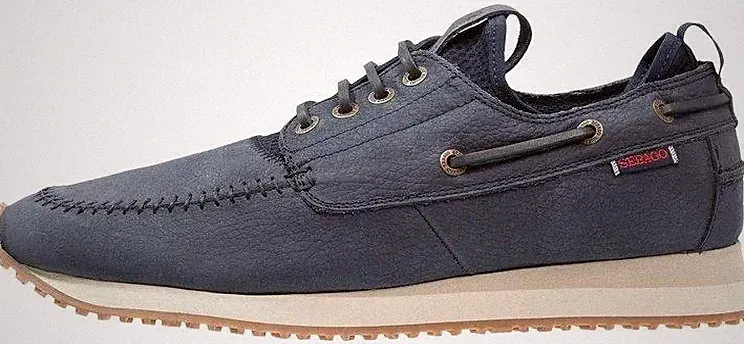 Sebago Jude Four Eye Herren Blau Navy Halbschuhe Schnürschuhe Bootsschuhe Freizeit Sneaker Gr.