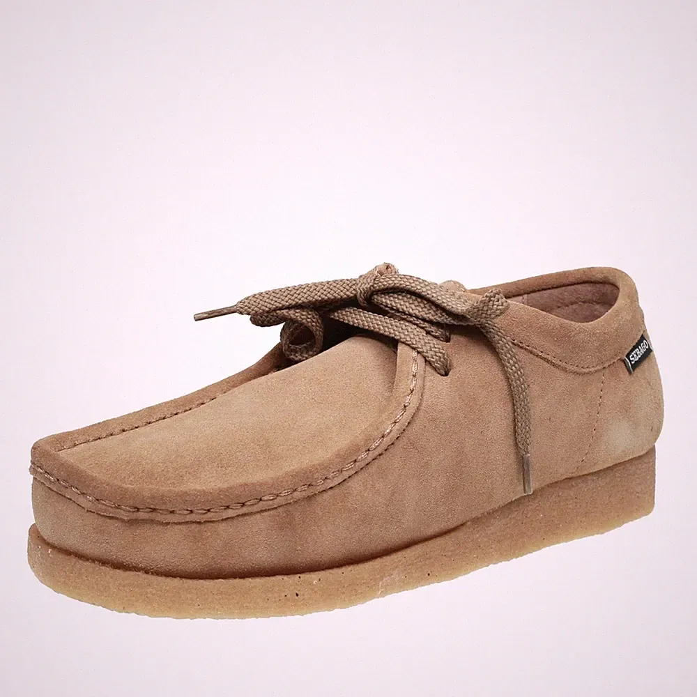 Sebago Koala - beige Wildleder Schnürschuhe - Größe 40 [7 US 25,6cm] Herren