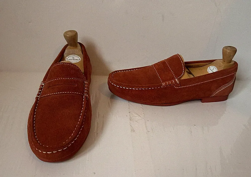 Sebago Leder Halbschuh Größe UK 7,5 EU 41,5 Wide Fit