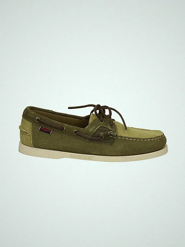 Sebago Leder Halbschuh Modell ROSSISLAND JIB SHADOW Herren Farbe Grün