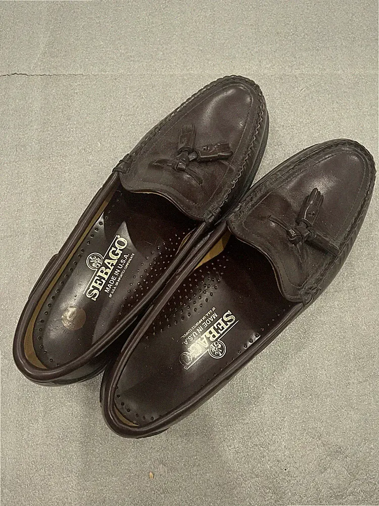 Sebago Men’s Dan Leather Loafers Size 10.5B Handsewn Masculine Classic Tassels