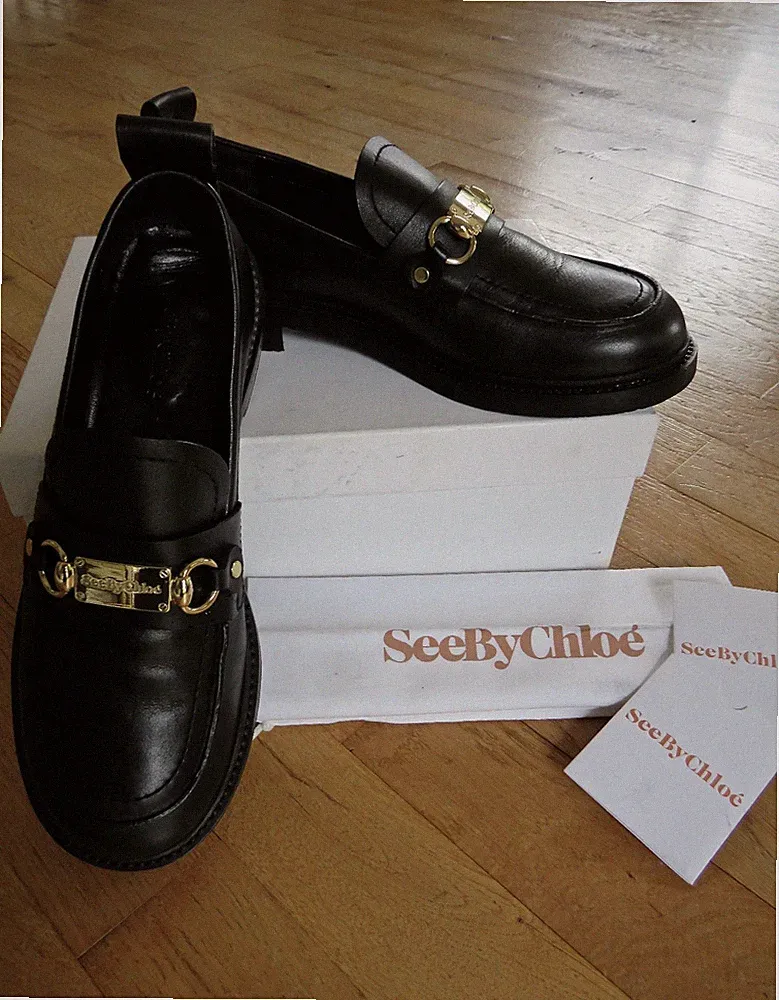SeeByChloé, Loafer,Leder,Schwarz,Karton/Staubbeutel,NP 449.