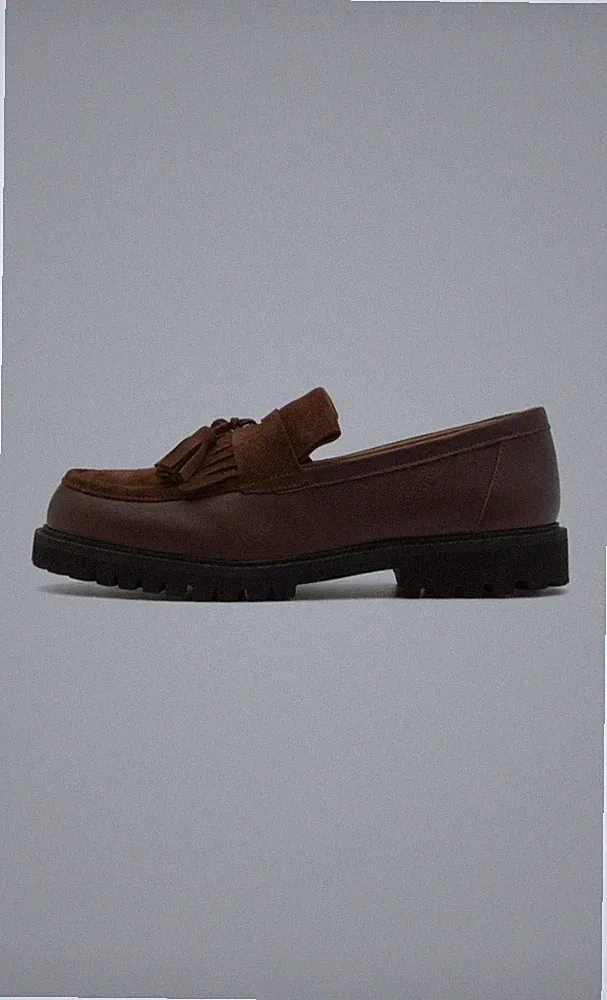 SelectedSLHHUGO TASSEL LOAFER -Slipper - chocolate brown 45