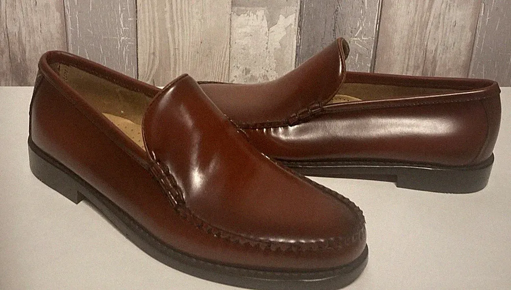 Seltene G H Bass braune Weejuns Slipper venezianische Leder Halbschuhe Schuhe Größe 8 NEU