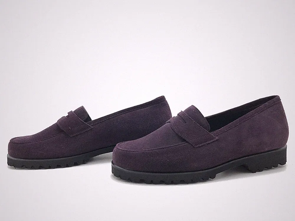 Semler Damen Halbschuhe Gr. 37,5 Loafer Slipper Freizeitschuhe Komfortschuh Lila