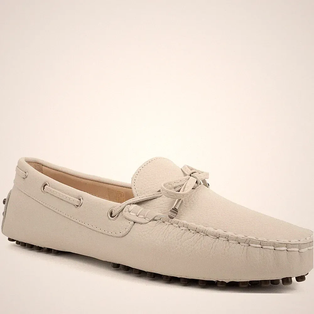 Sergio Moretti Damen Beige Leder Loafer Freizeit SM6015-5508BEI