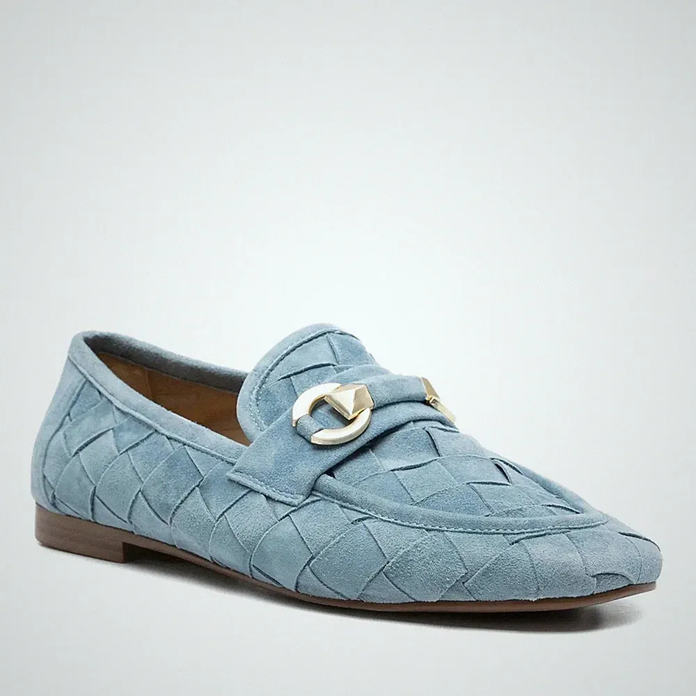 Sergio Moretti Damen Blaue Wildleder Loafer Freizeit SMR6044-26112BLU