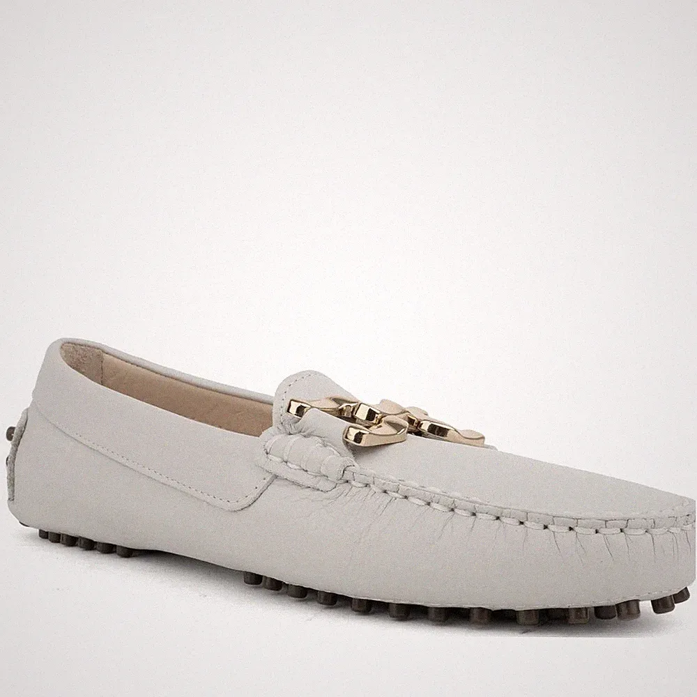 Sergio Moretti Damen Graue Leder Loafer Freizeit SM6015-GT1043GR