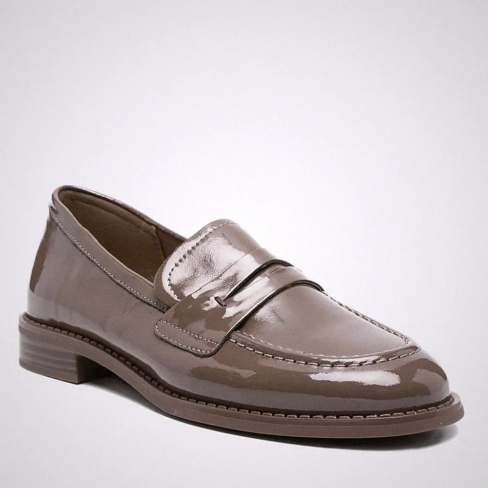 Sergio Moretti Damen Graue Leder Loafer Freizeit SMR6044-26110GREY