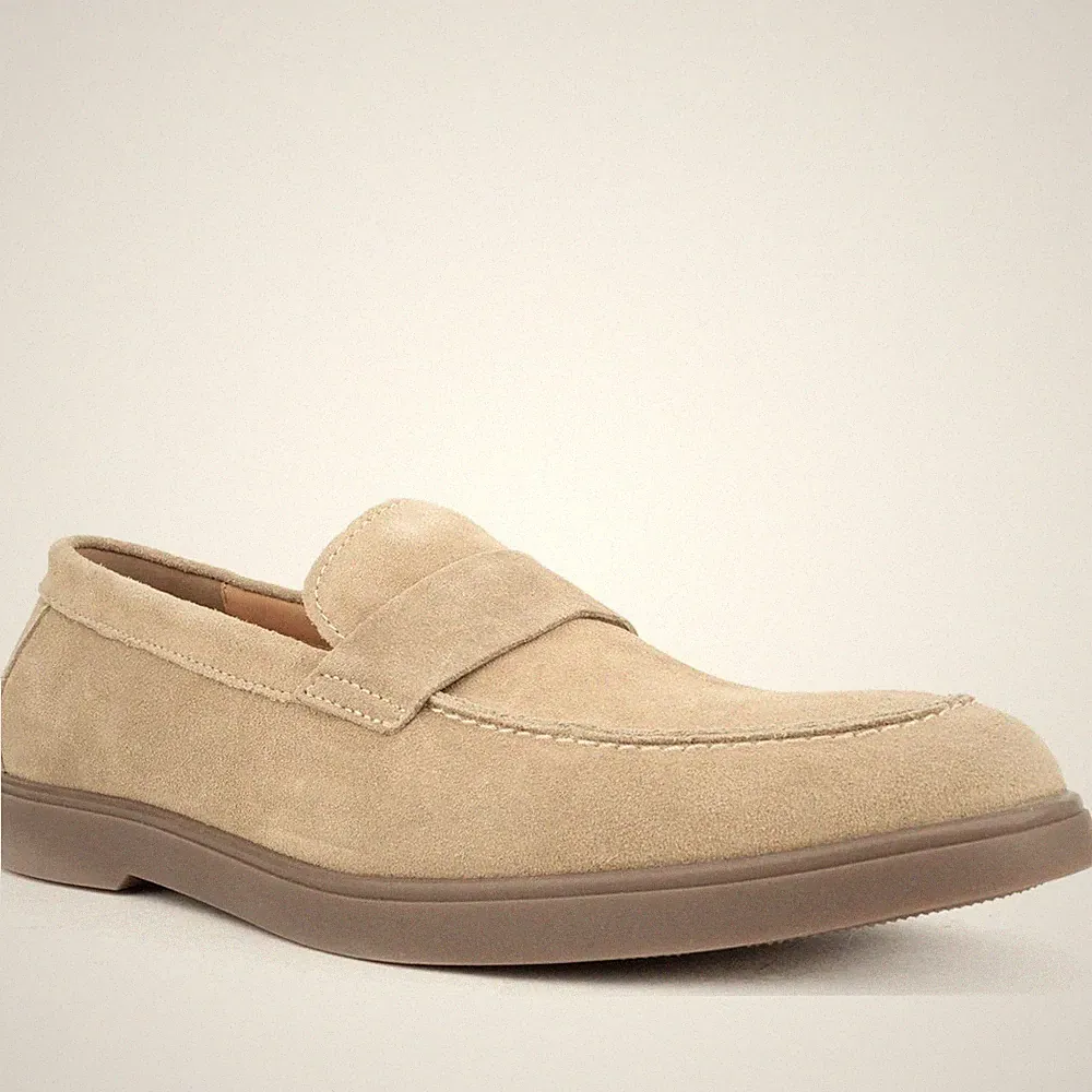 Sergio Moretti Herren Beige Wildleder Loafer Freizeit SMR3969-20267BEI