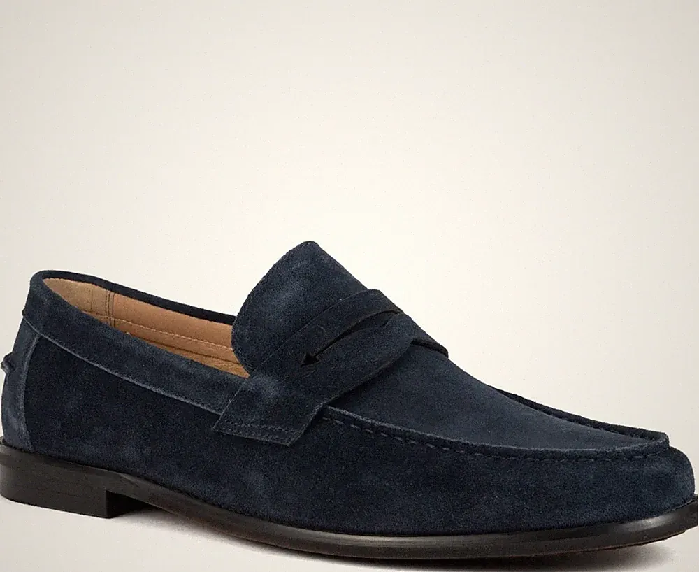 Sergio Moretti Herren Blaue Leder Loafer Freizeit SMR3969-20274BLU