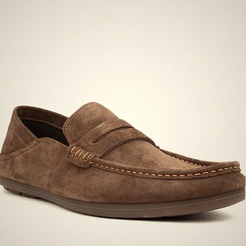 Sergio Moretti Herren Braune Leder Loafer Freizeit SM6022-S236-1BRW