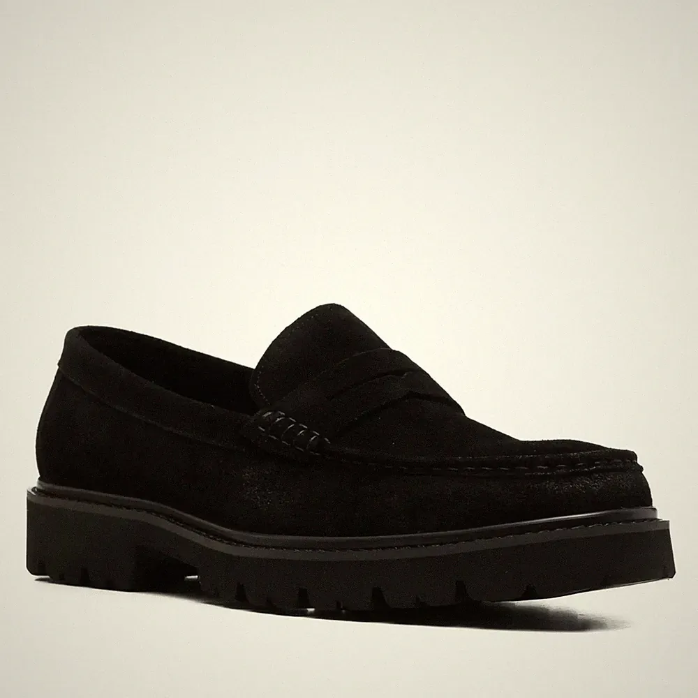 Sergio Moretti Herren Schwarze Wildleder Loafer Freizeit SMR3969-25212BLK