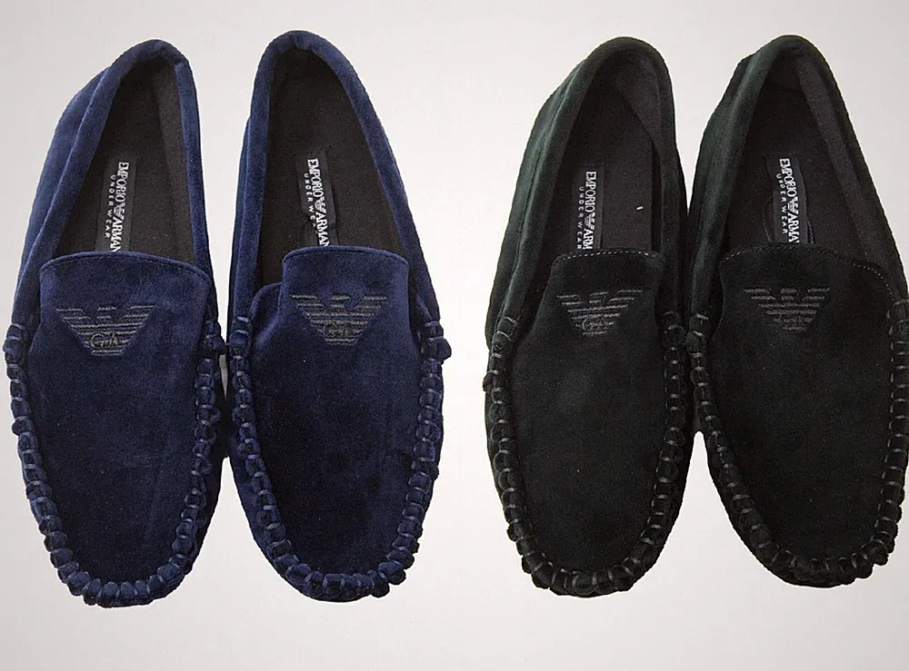 SG Herren Hausschuhe EMPORIO ARMANI Halbschuh Hausschuhe mit rutschfester Sohle