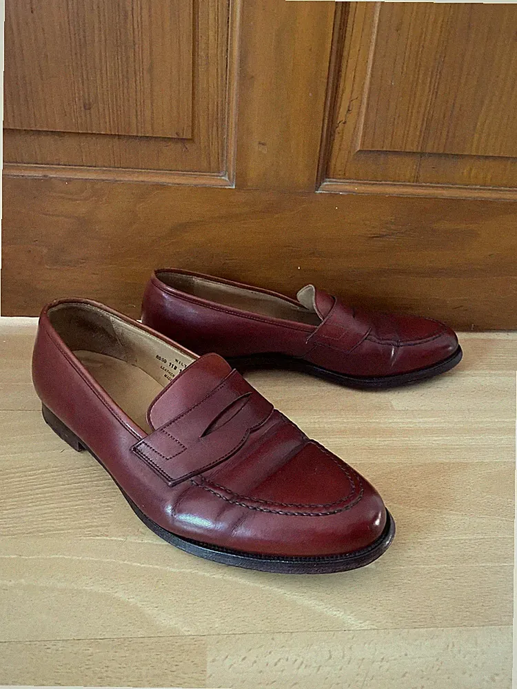 Shipton & Heneage Wilton Penny Loafer Schuhe Herren UK 10 Braun Slipper England