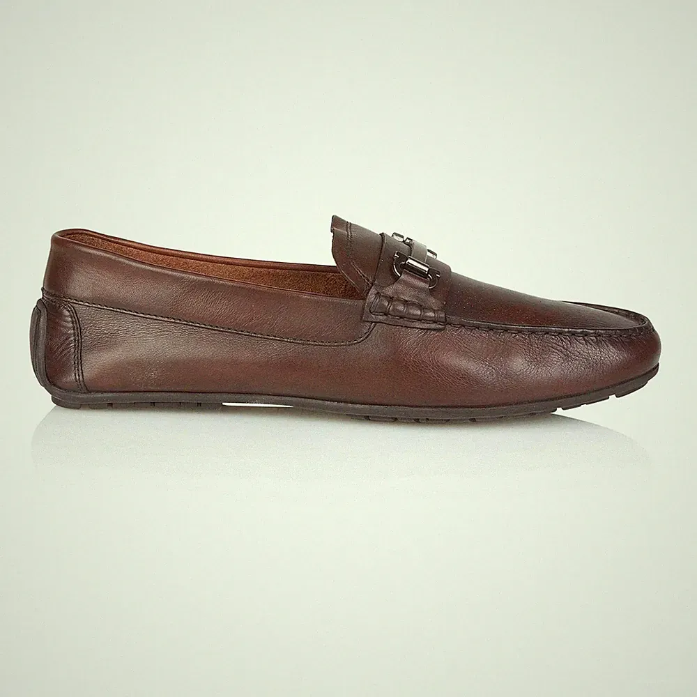 Silver Street London Austin Herren Leder Slipper Komfort Freizeit Braun Halbschuhe