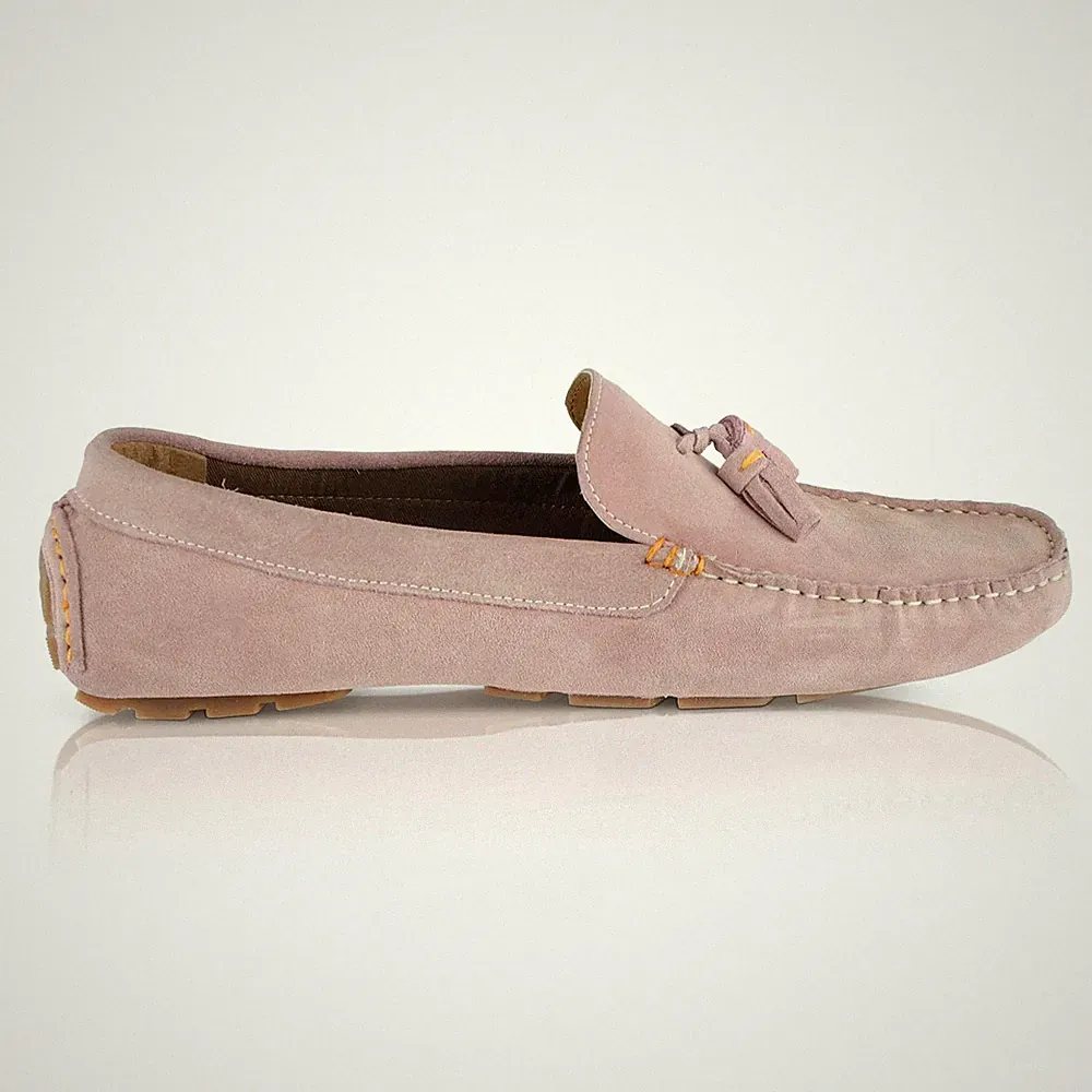Silver Street London Jackson Herren Wildleder Slipper Komfort Freizeit Rosa Halbschuhe